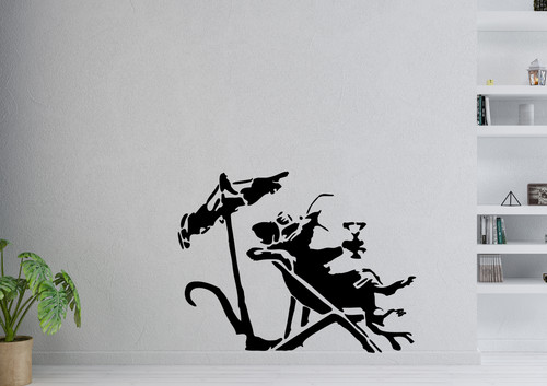 Banksy cocktail rat sticker - banksy,