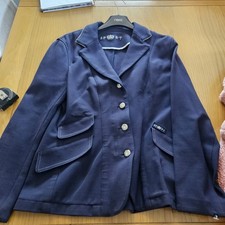 Shires Sport Sloane Softshell Show Jacket Navy & Silver size 36