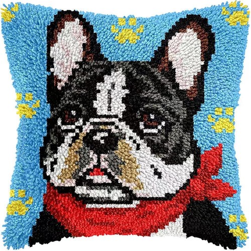 Colorful french bulldog latch - french,