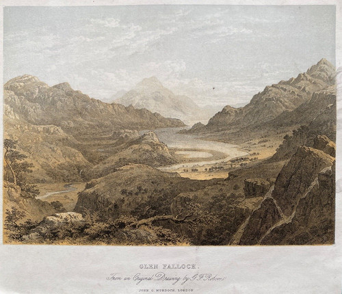 1840 antique print glen - 1840,