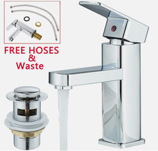 Bathroom Mixer Taps Basin Tap Chrome Wash Sink Mono Lever Modern High Quality UK