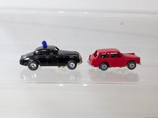 Triang Minic Motorways Austin A40 & Jaguar Police Car-M1552 & M1557.