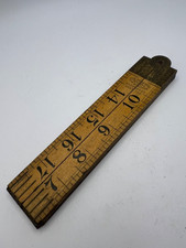 J & D Smallwood Birmingham Antique Fold-Up Ruler Wooden Measuring Tool