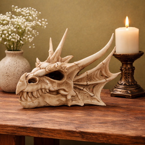 Dragon skull ornament gothic - dragon,