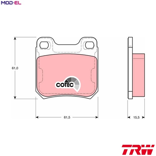 Brake pad set disc - disc,
