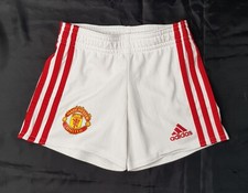ADIDAS MANCHESTER UNITED FOOTBALL BABY AGE 6-9 MONTHS HOME KIT SHORTS 2021 SEZON