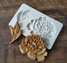 Peony flower silicone fondant - silicone,