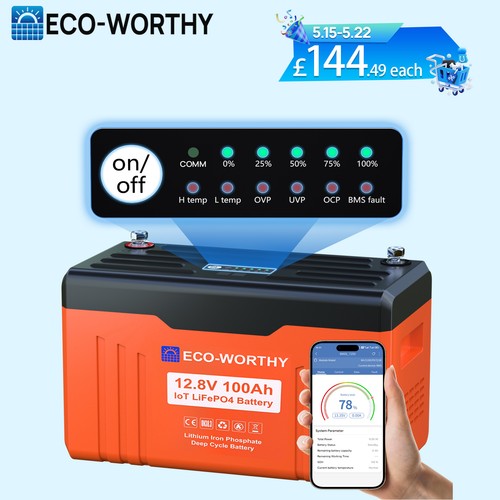 12v 100ah lithium leisure - 100ah,
