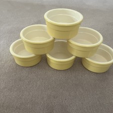Cermer Coloured Ramekins  x6 yellow - Freezer Oven & Microwave Safe 