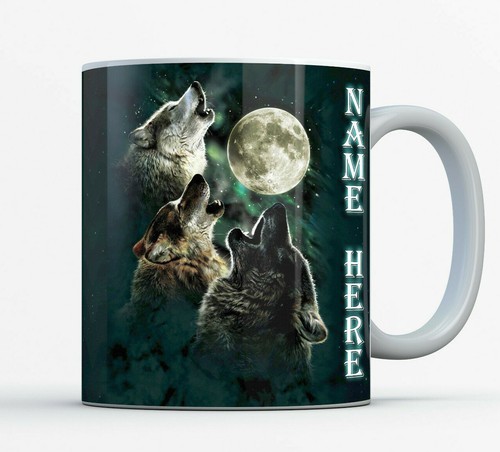 Personalised mug wolves - personalised,