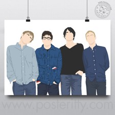BLUR Minimalist Band Poster Silhouette Music Minimal Damon Albarn Alex Coxon Art