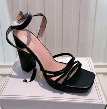 Black Sparkly Sandals Size 5