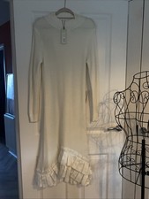 Creme Knitted Never Fully Dressed Dress Size 12 New with Tags