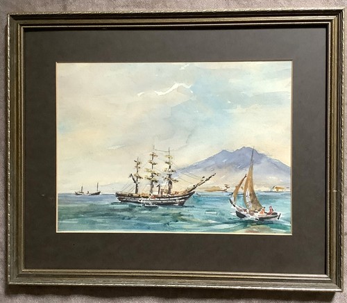 Marine watercolour painting - , of