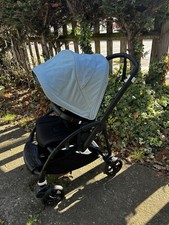 Bugaboo Bee 6 All Black- With Brand New Vapour Blue Hood