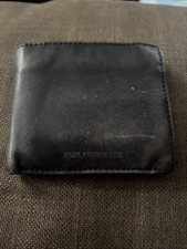 Paul Costelloe Men's Leather Wallet Black With Brown Interior And Coin Holder