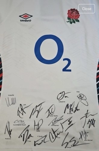 Authentic hand signed england - signed,