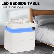 Bedside tables white - bedside, high