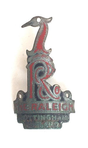 Raleigh bicycle head - bicycle, badge
