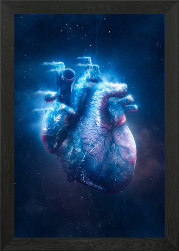 Frozen heart framed wall art - framed,