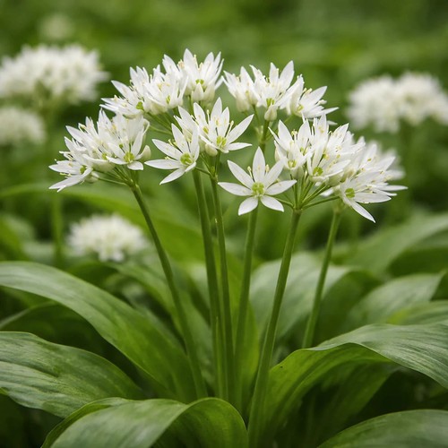 Wild garlic allium ursinum - wild,
