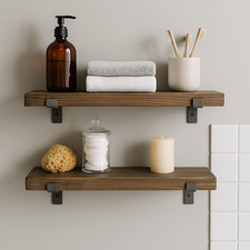 Rustic Scaffold Board Shelves