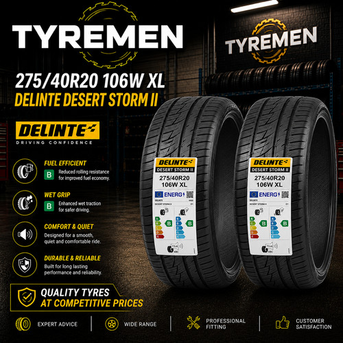 275 40zr20 106w - x, delinte