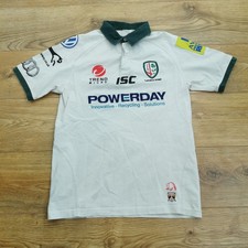 ISC London Irish Rugby Union Shirt 2011 Away Mens S Small White Short Sleeve