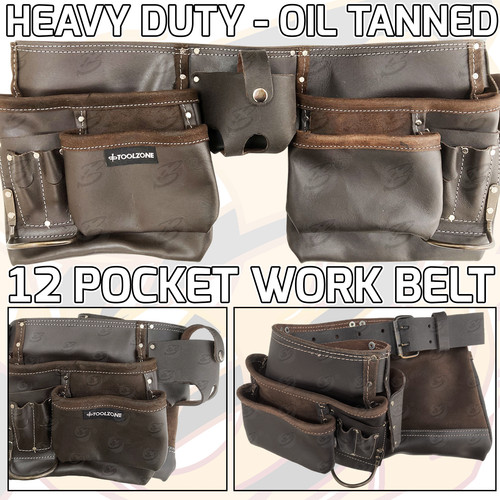 Oil tanned leather work - tanned, belt