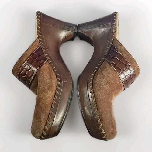 Suede buckle clog mules women - buckle,