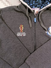 Rugby League Mens World Cup 2021 Hoodie Jumper Medium Blue Full Zip Nations