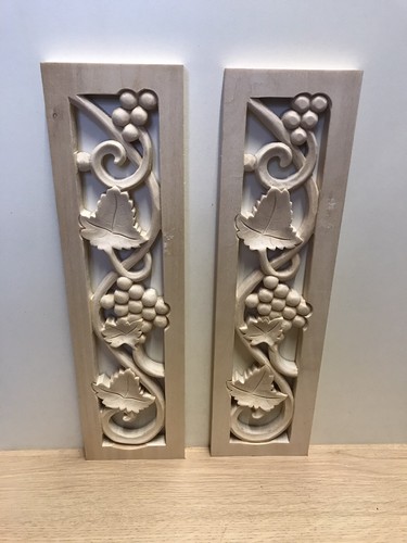 Pair wooden carved - pair, ornate
