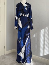 ZARA ABSTRACT PRINTED MIDI/MAXI DRESS SIZE S UK 8-10