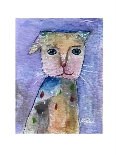 Aceo kenna original gouache - original,