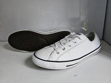 CONVERSE CT ALL STAR DAINTY UK 7 EU 4 WOMENS WHITE LEATHER LOW TRAINERS
