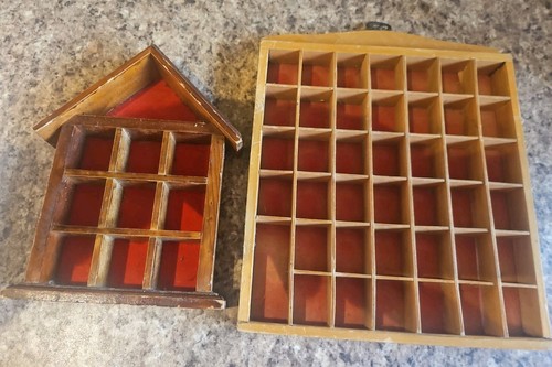 Thimble display cases wooden - thimble,