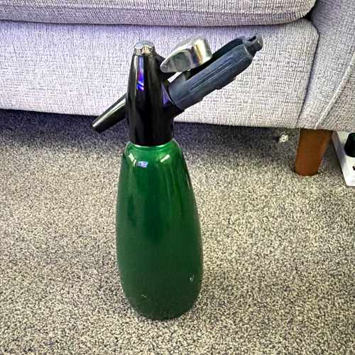 Boc green glass soda siphon - boc,
