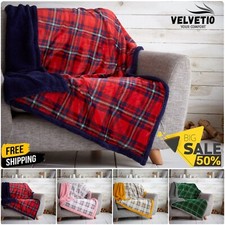 Luxury Check Sofa Bed Throw