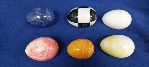 Set decorative stone eggs - of, 6