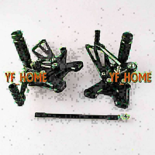 Black motorcycle rearsets - black,