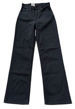 NWT Nudie Jeans Co Women's Wide-Leg Mid Rise Black Organic Cotton Jeans W27 L32