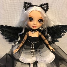 OOAK custom Rainbow high doll Black & White Angel
