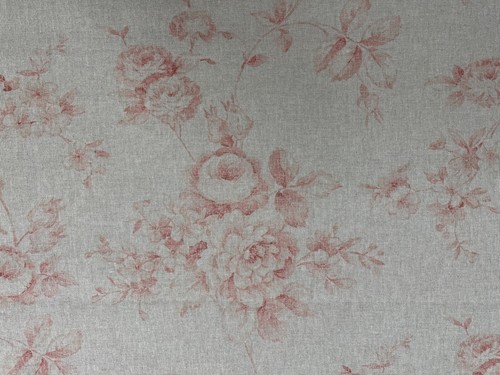 Rambling roses fabric linen - rambling,