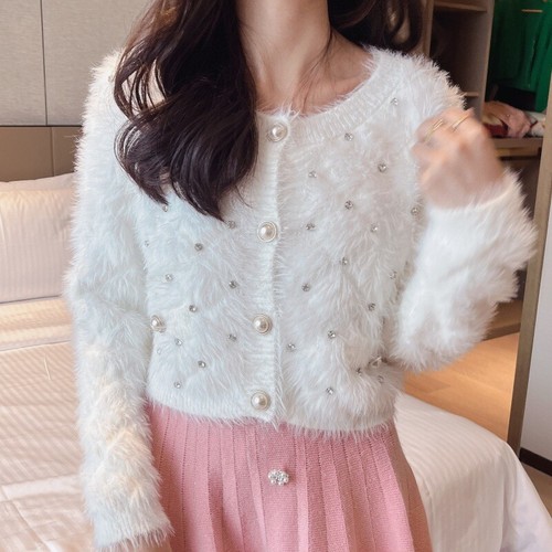 Lady faux mohair knitted - lady,