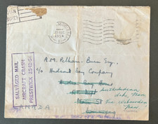 GB QE2 1954 Salvaged Mail Aircraft Crash Cover PRESTWICK Christmas Day 1954