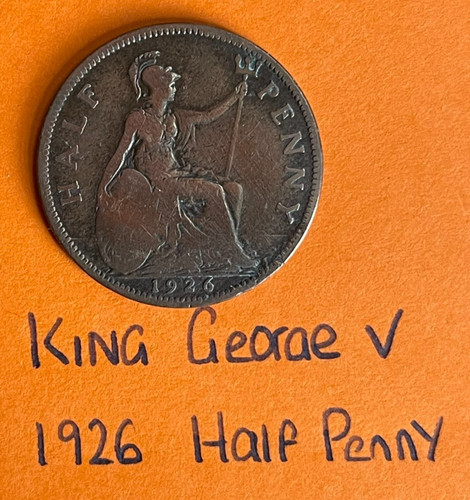 King george half - v, coin