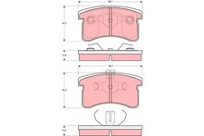 Brake pads GDB3126 TRW for