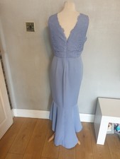 Chi Chi Of London, Ladies uk 14 long blue Evening/Party/cocktail dress