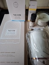 Neom Wellnes Diffuser with Light, Candle and Happy Oil Aroma Diffuser for Home