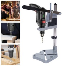 Adjustable Drill Press Stand Dual Hole 60mm Depth for Power Drills 38-43mm Clamp